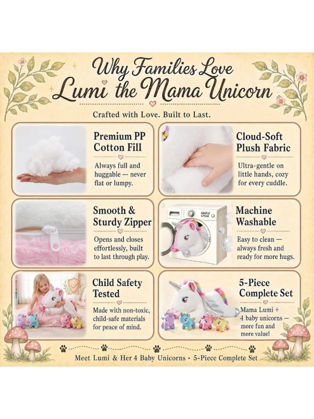 Adorable Unicorn Stuffed Animal with Baby Inside | Perfect Gift for Kids